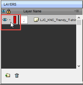 19 Layers menu for locking