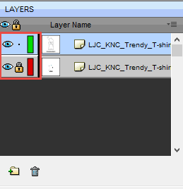 38 Layers menu showing lock status