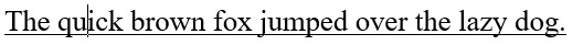 quick-brown-fox-underlined